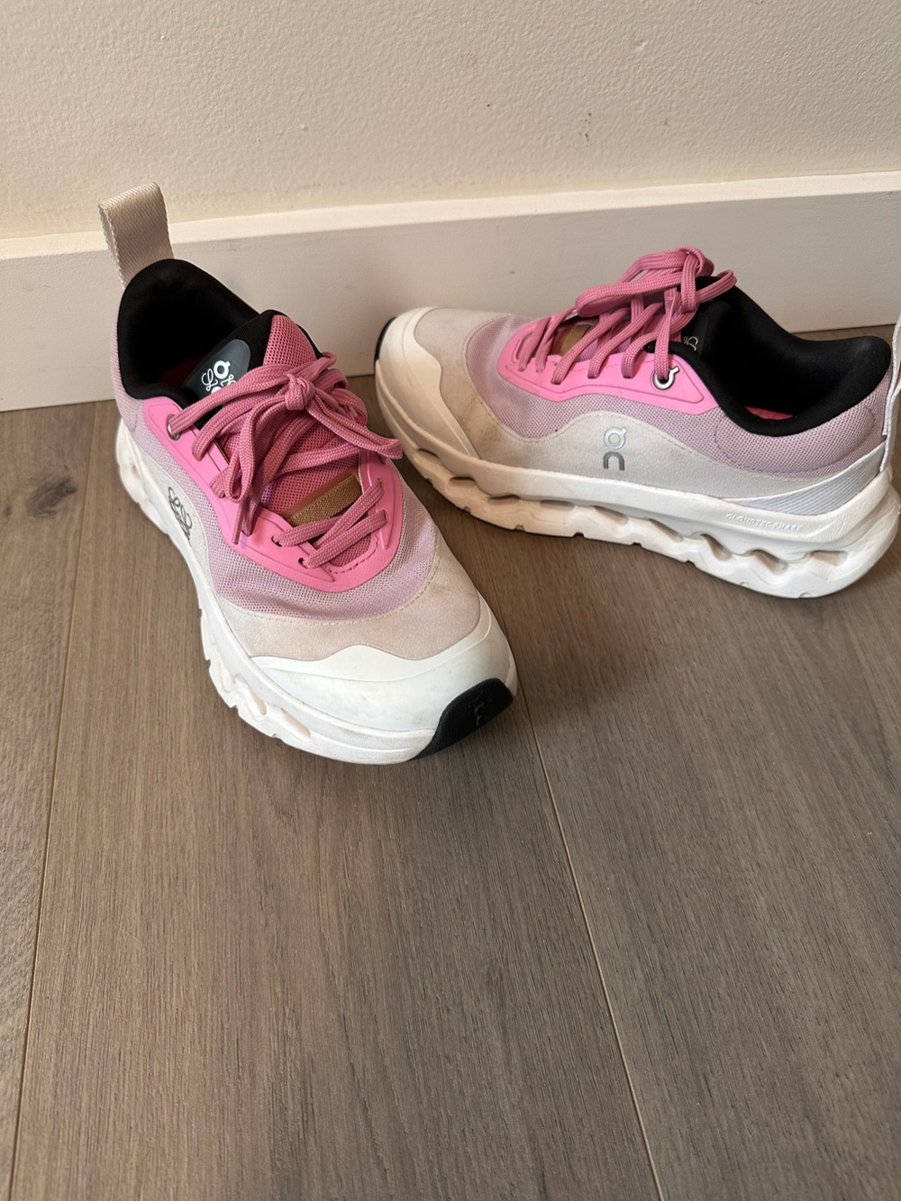 Loewe Pink, White & Black Chunky Platform Sneakers